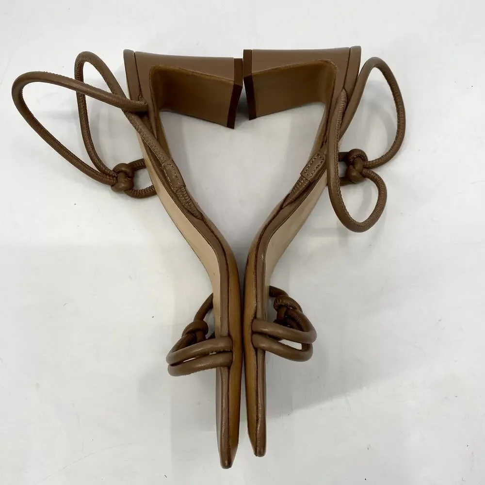 by Far 40 Charlie Taupe Sling Back heel Sandals